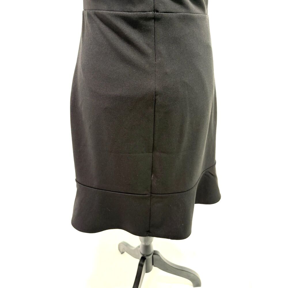 Express black strappy mini dress with bottom hem ruffle detail - Picture 4 of 7